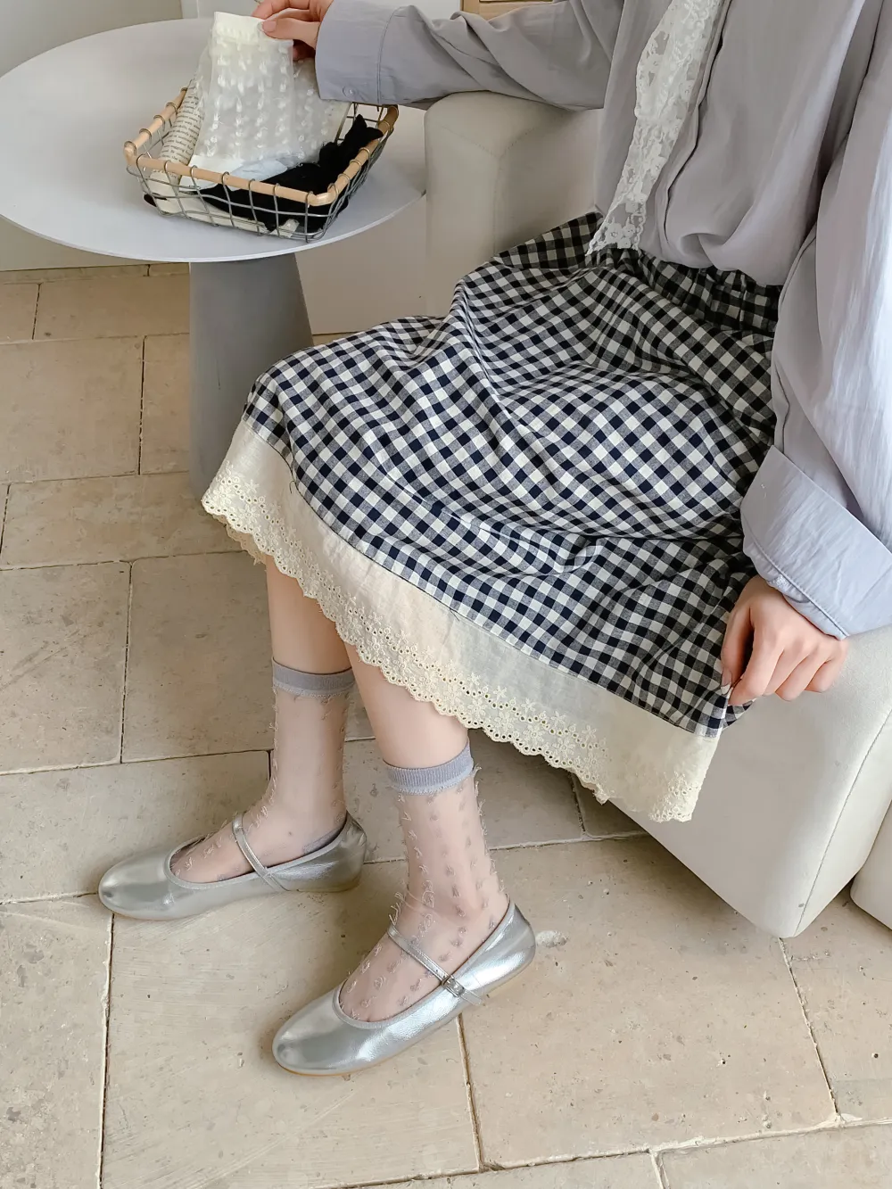 Marc JoJo - Wholesale Socks - Women's - 🧦✨ Socks with tulle dots 🌸💫1