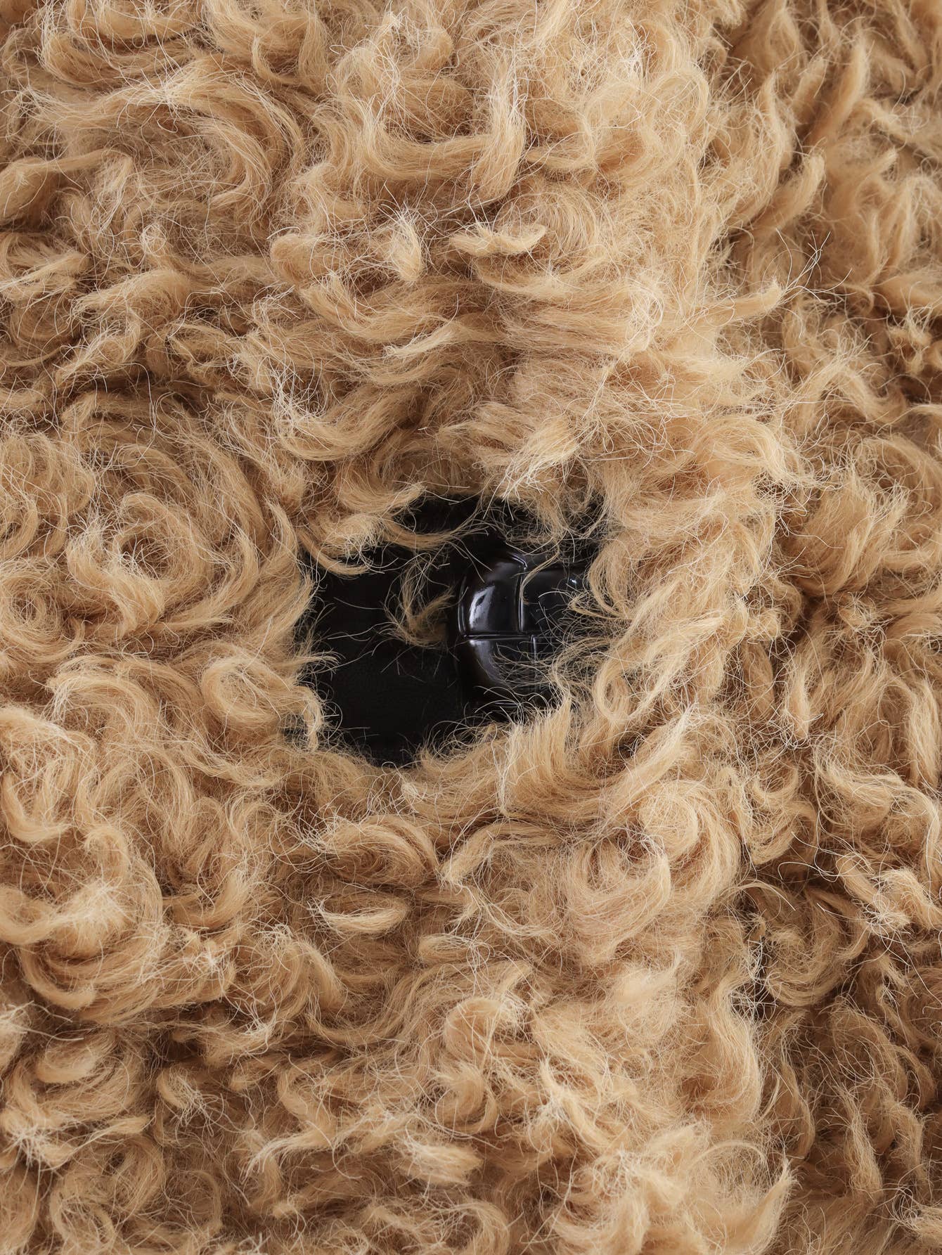 KHAKI Lapel long-sleeved single-breasted faux fur coat for wholesale on Faire6