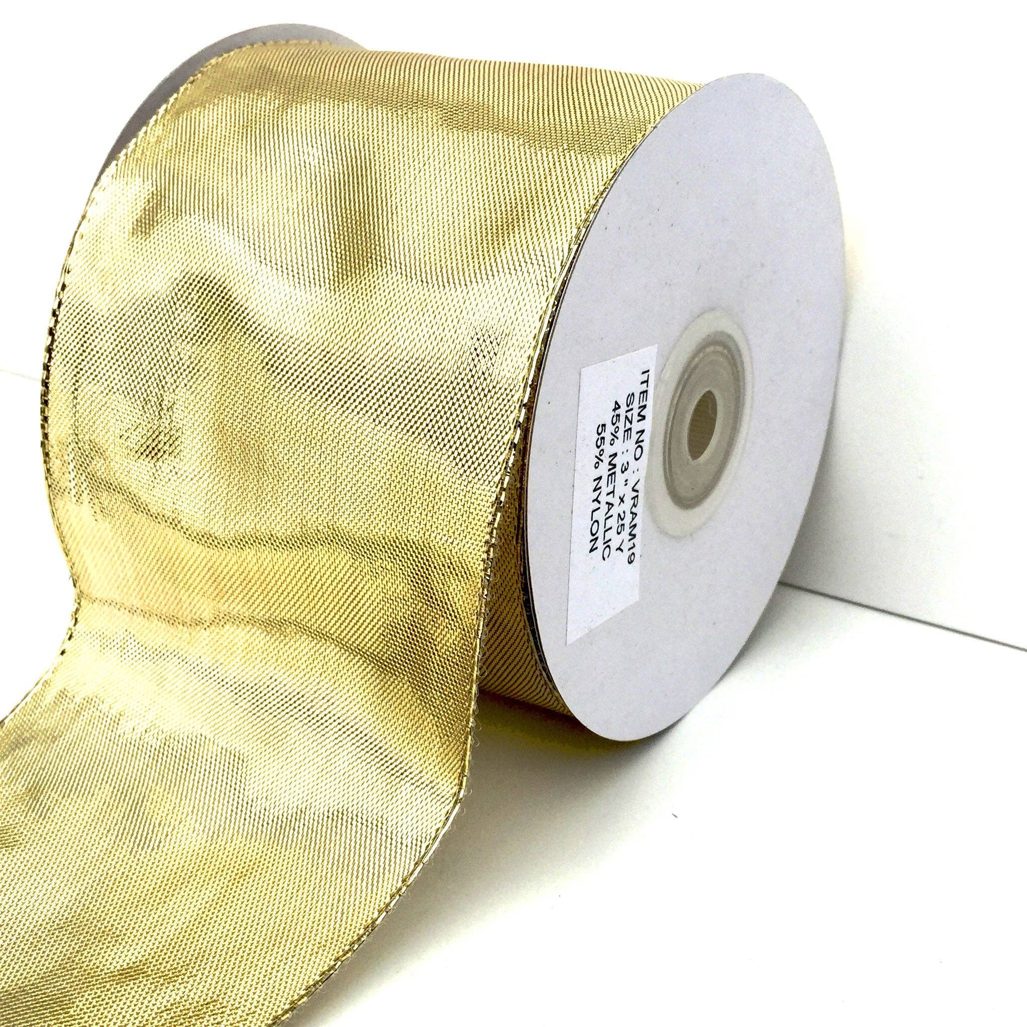 Lee Display - Wholesale Ribbon - Gift Wrapping - Gold Christmas Ribbon3