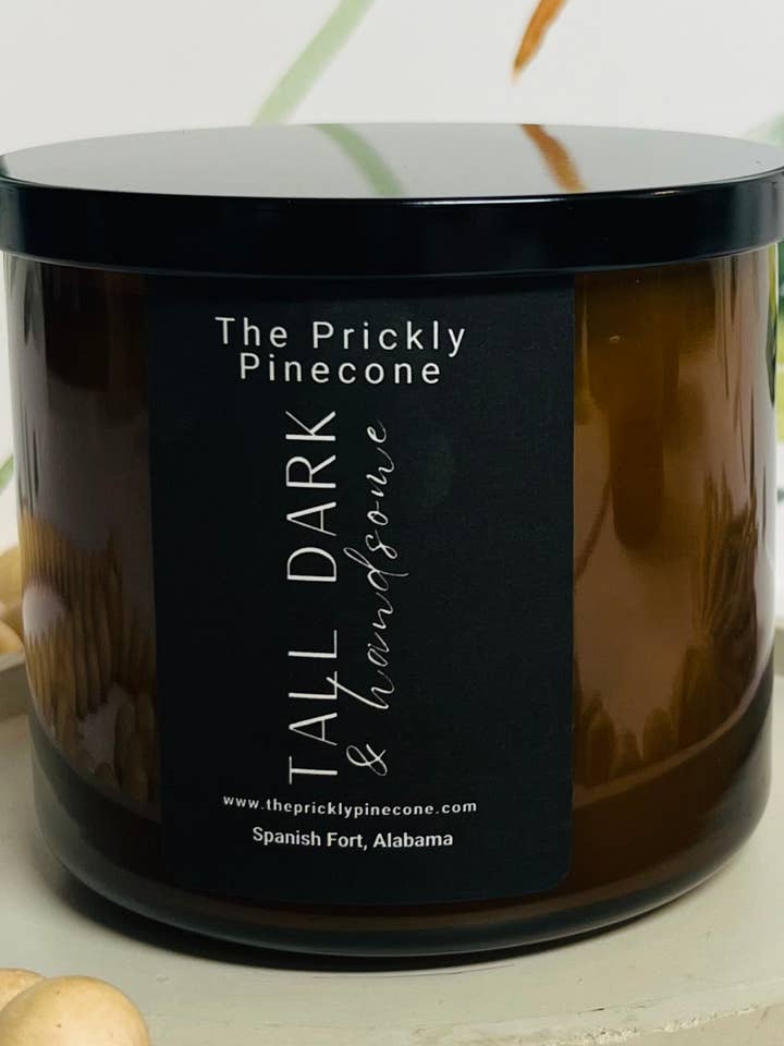 Tall Dark & Handsome Soy Blend Candle for wholesale by The Prickly Pinecone