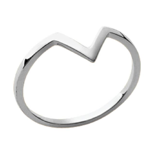 Aria .925 Sterling Sølv forgyldt Rhodium V Ring for engroshandel hos Jewelry Private Label