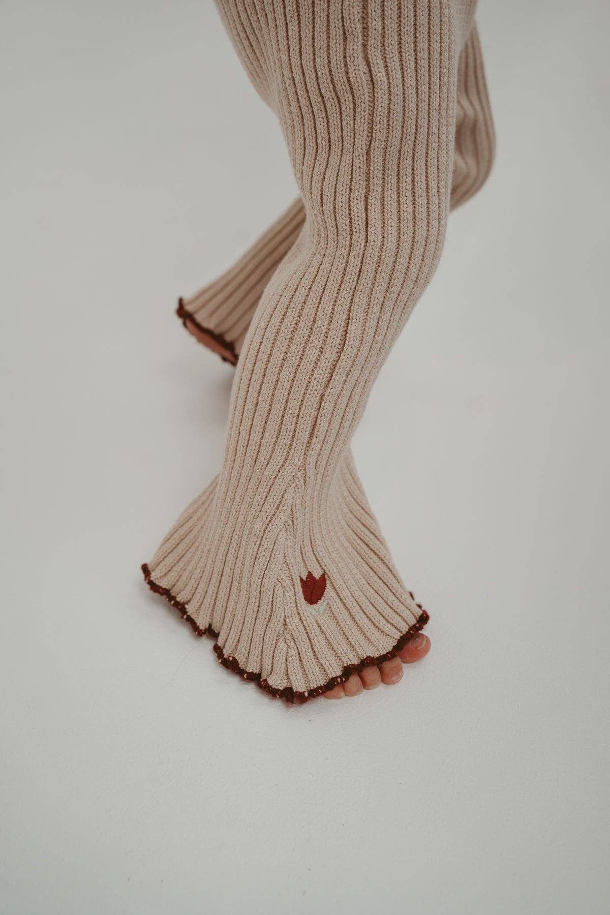 FRECKLES the label - Wholesale Pants - Kids - Embroidered Bell Pants | Ecru Tulip1