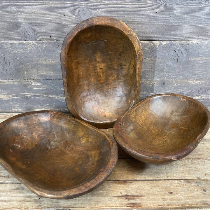 Wilson Deep Dough Bowl-Unique Design-9W x 15 inch-Waxed-$19 for wholesale by My Amigos Imports
