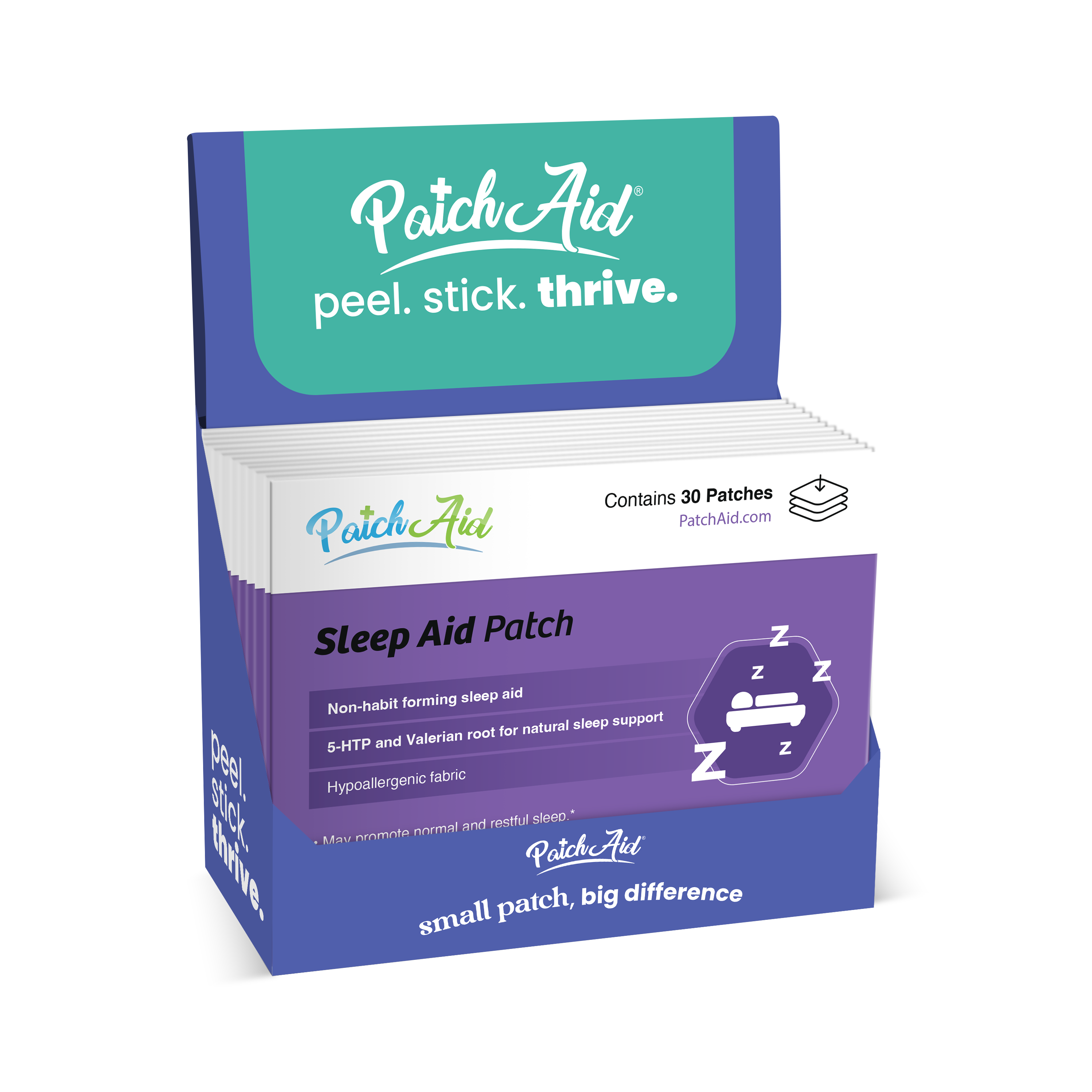 PatchAid - Vente Supplément oral/vitamine - Patch vitaminique topique Sleep Aid - Natural Sleep Support0