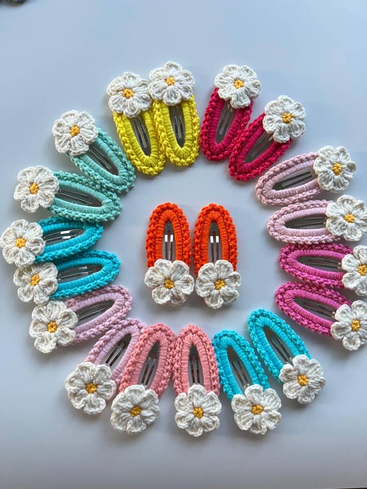 horquilla de margarita de ganchillo, amigurumi para venta al por mayor de Emel Crochet