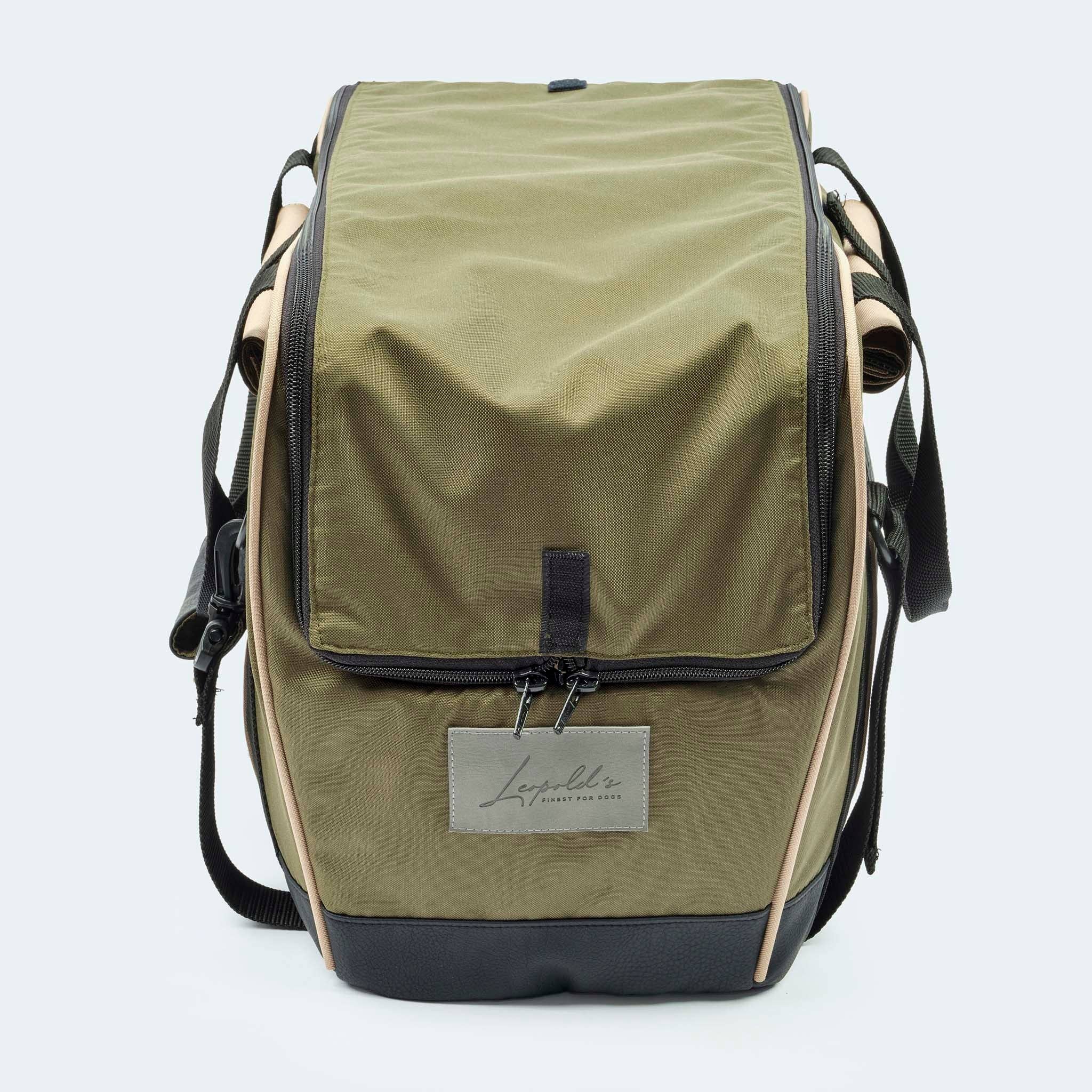 ​​Leopold's Finest for dogs - Wholesale Pet Carrier - Dog - Bicycle bag for dogs olive11