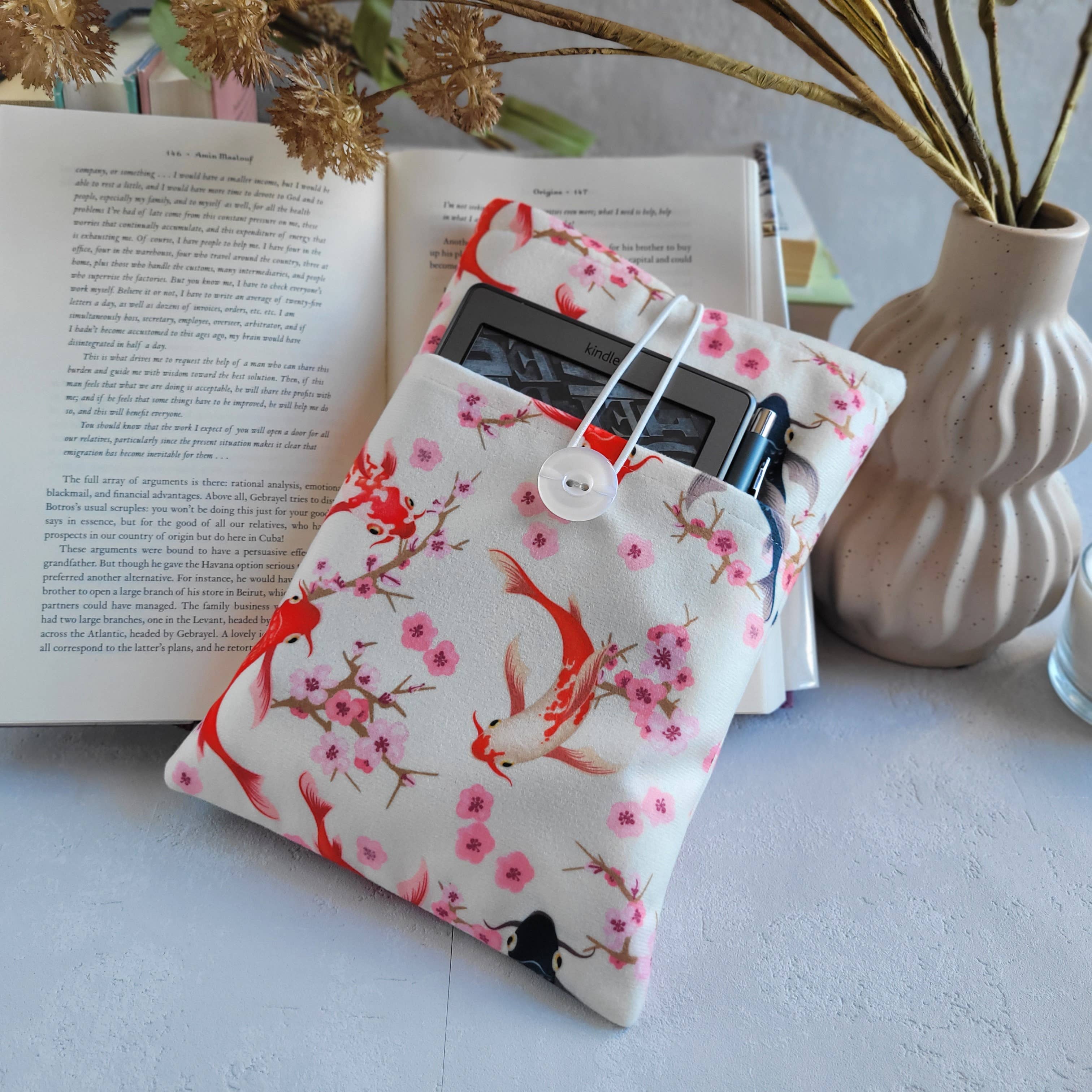 Anegami Bookish Boutique - Wholesale Book Cover - Koi fish Book Sleeve, Bible fabric cover, Book lover gift6