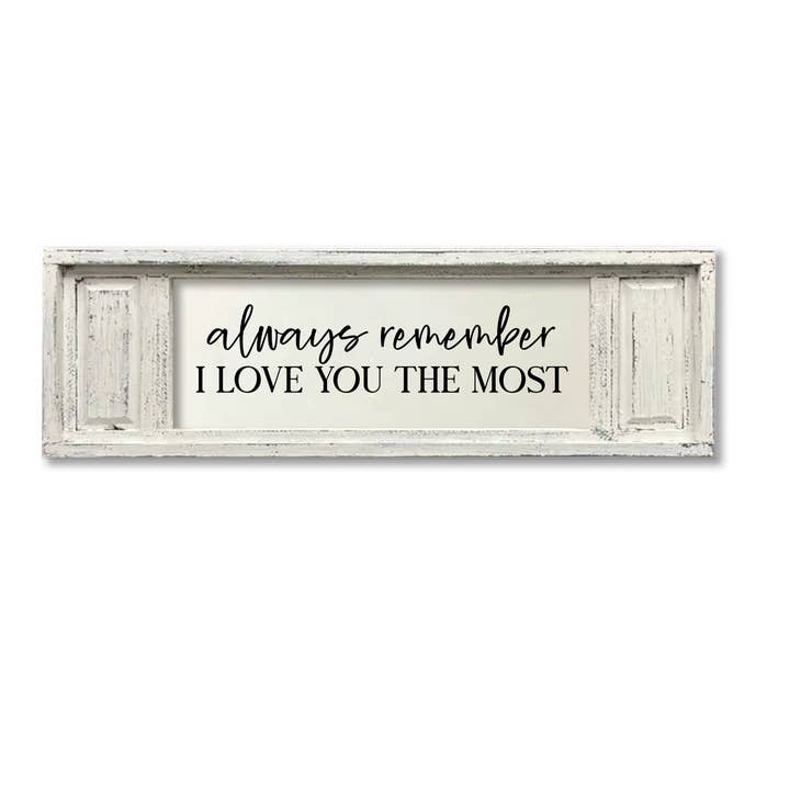 SMALL DOUBLE PANEL CANVAS ALWAYS REMEMBER I LOVE YOU MOST for wholesale by Jarmz Designs