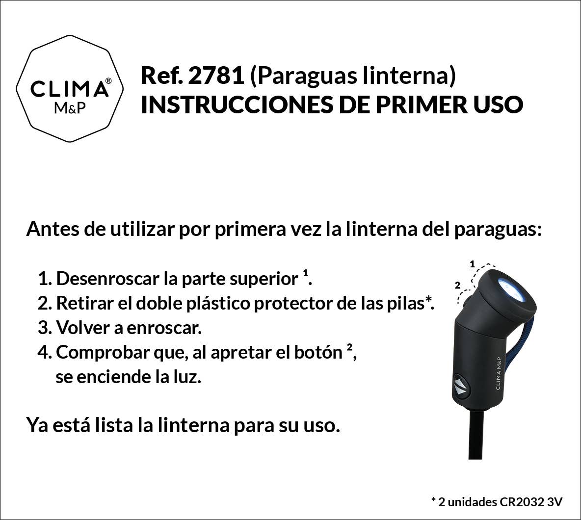 Clima Umbrellas - Wholesale Umbrella - Men's - Automatic 2-in-1 Black Umbrella-Flashlight8