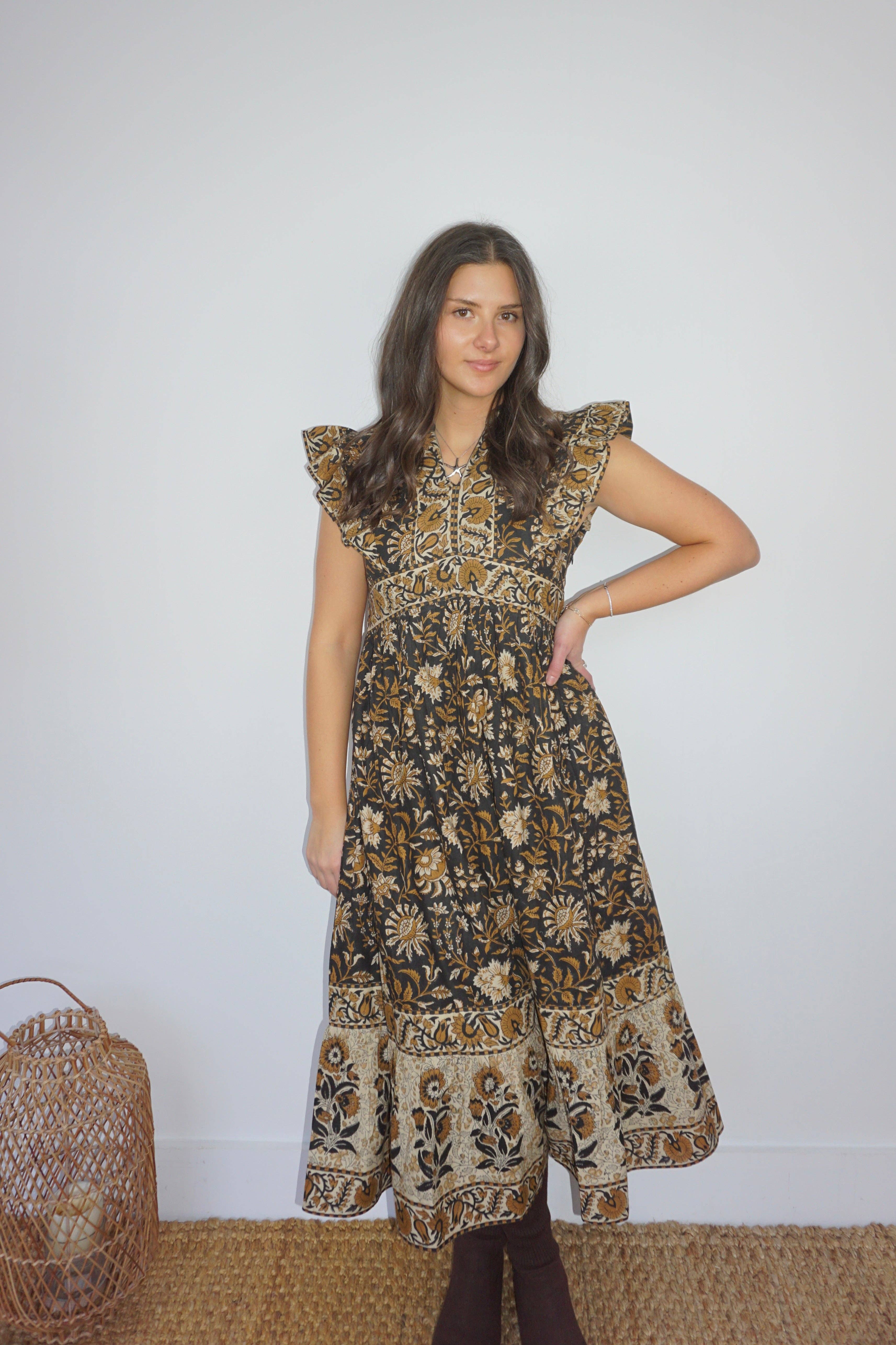 NIBI MTK - Wholesale Dress - Women's - Lennon Dress in Black Jacobean4