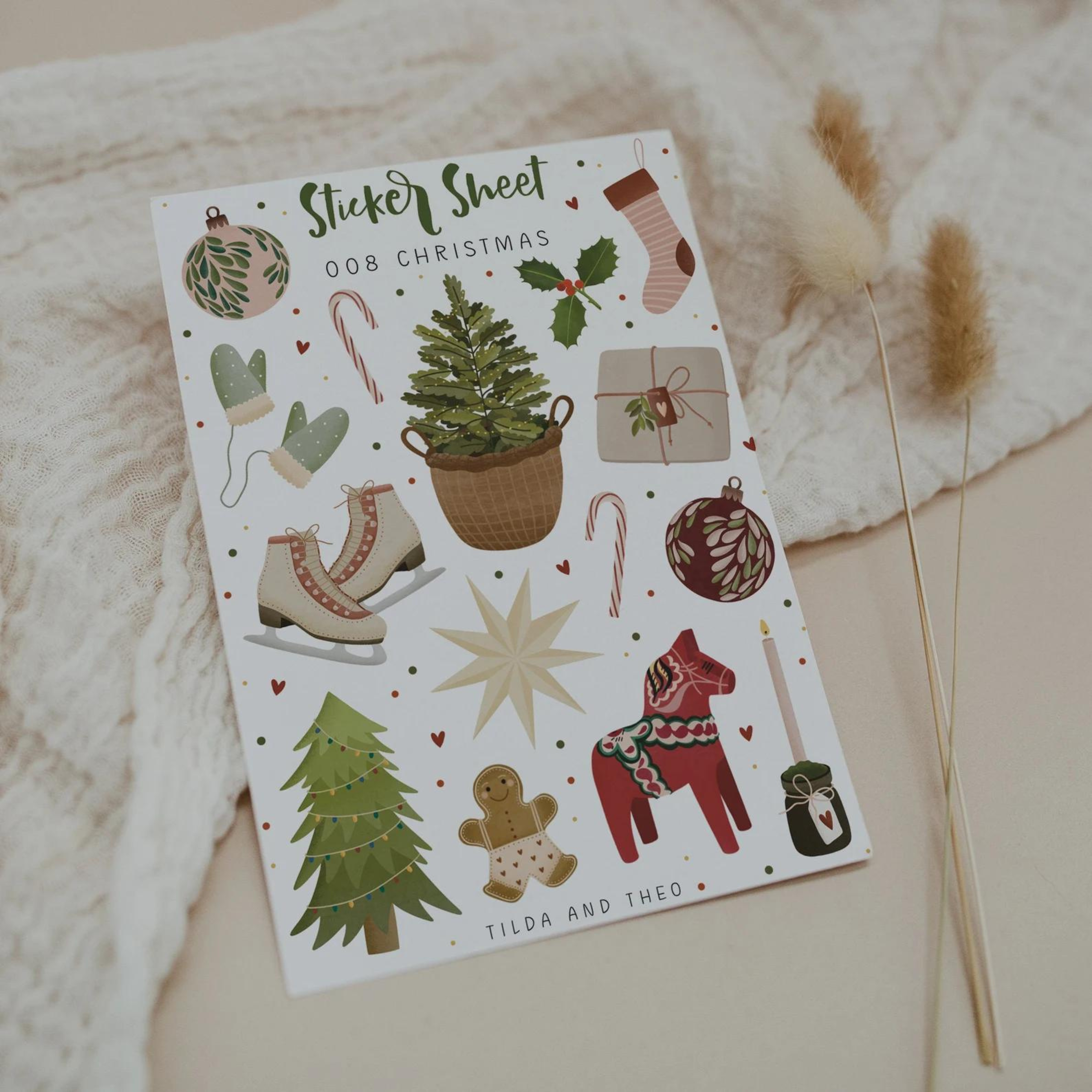 Tilda&Theo - Wholesale Sticker - Sticker Sheet Christmas - Christmas Christmas Stickers1
