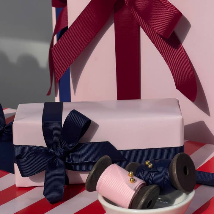 BICO PAPIER – wholesale Ribbon – Gift wrapping – Ribbon Gift Wrapping | Grosgrain Ribbon Roll | NAVY | 3M1