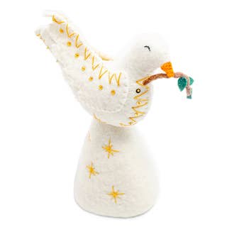 Global Goods Partners - Wholesale Tree Topper - Felt Dove Tree Topper