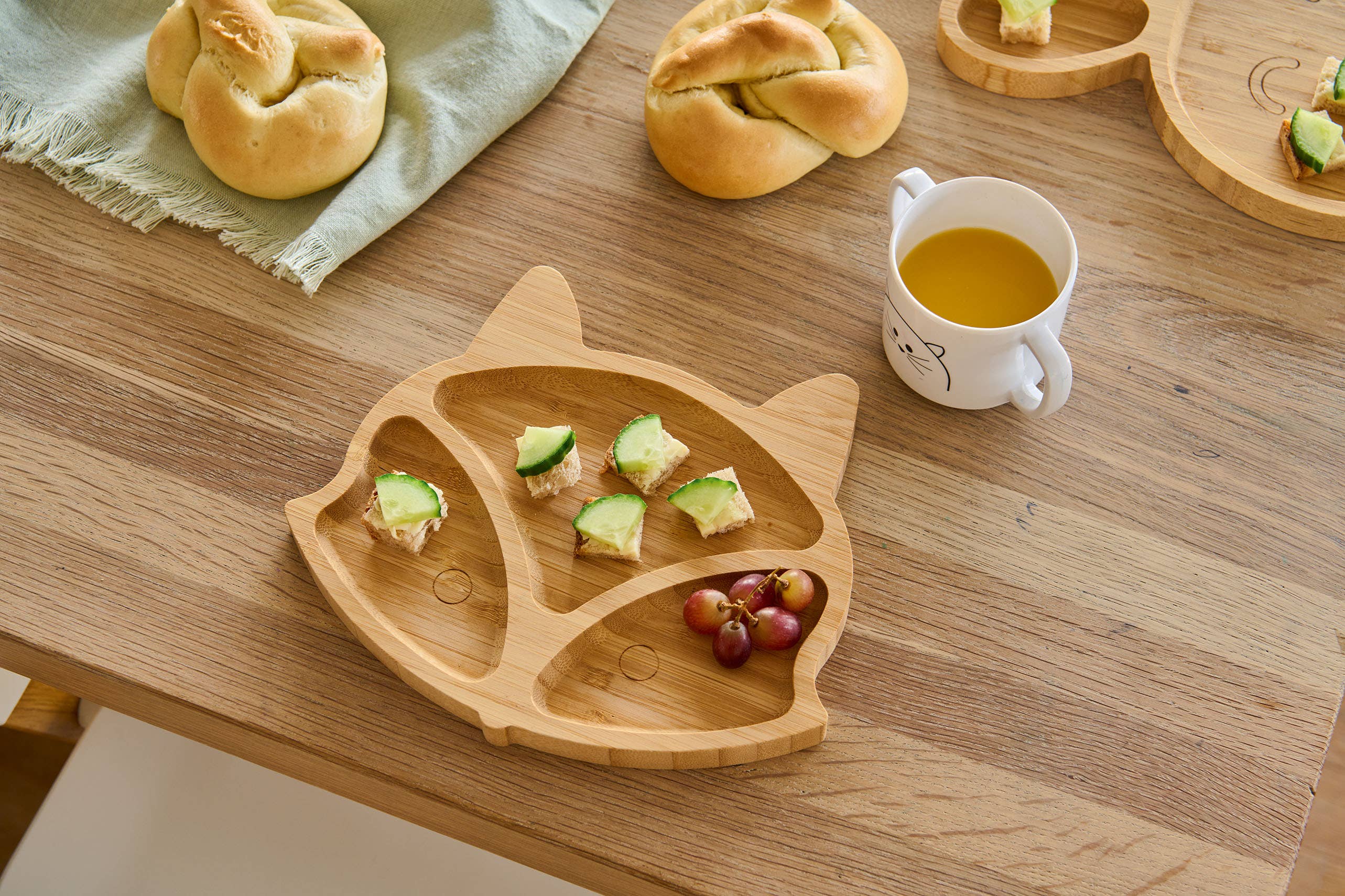 Zeller Present - Wholesale Serving Tray - Snack plate "Fox", Bamboo 100% FSC1