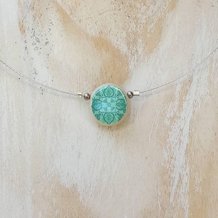 Small Round Ceramic Necklace for wholesale by Noa Jewellery