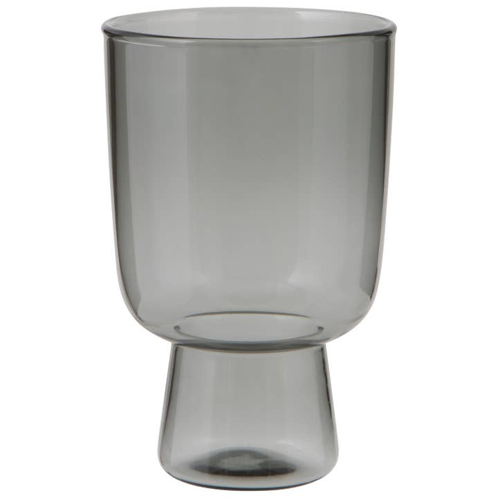 Pedestal Glass 11 oz - Smoke for wholesale by Danica Heirloom