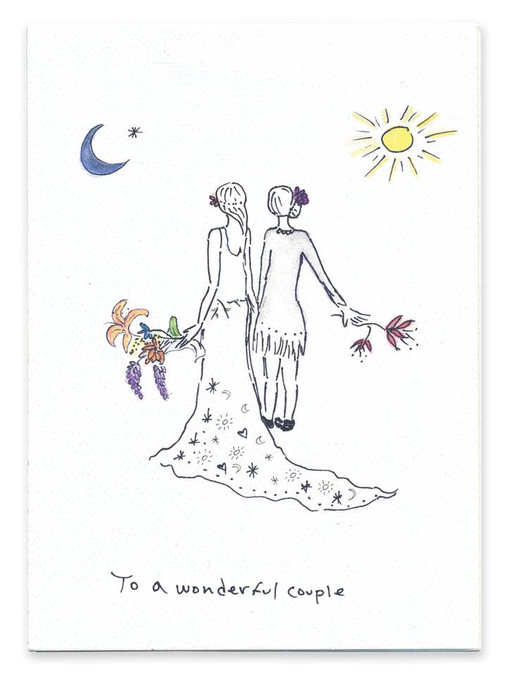 To a Wonderful Couple - Wedding Card for wholesale by Rosie’s Wonders Connection Cards