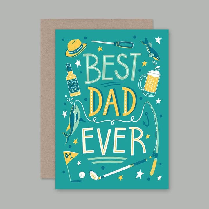 BEST DAD EVER card for wholesale by AHD Paper Co