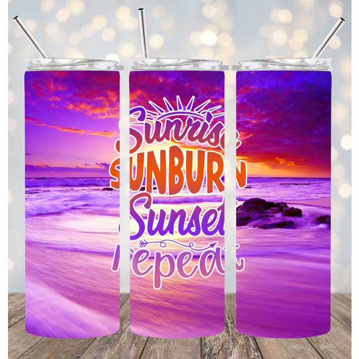 Your Custom Sports - Wholesale Insulated Mug/Tumbler - 20oz Stainless Steel Tumbler - Sunrise, Sunburn