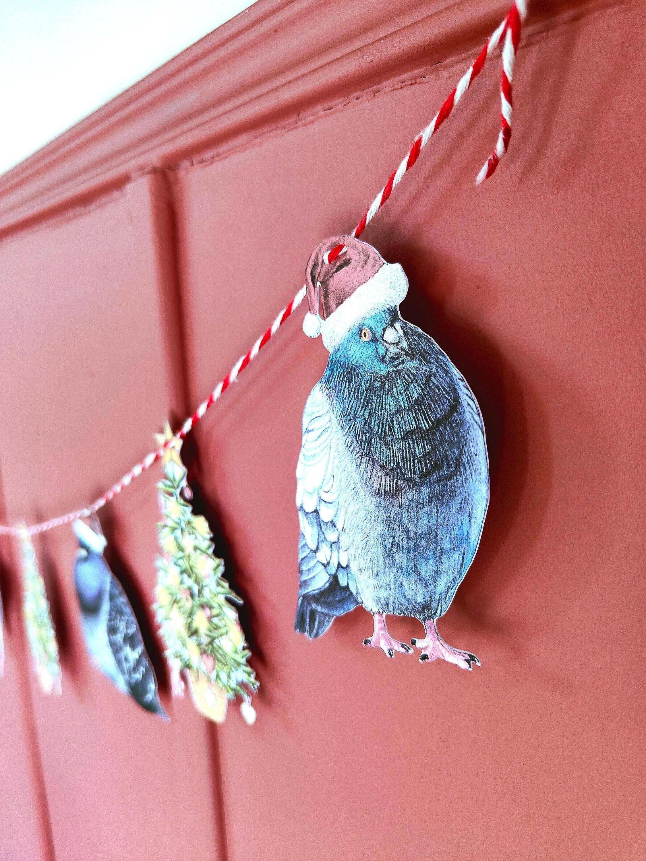 Beth Goodwin Designs - Wholesale Bunting/Garland - Pigeon Christmas Bunting Paper Decorations on Twine6