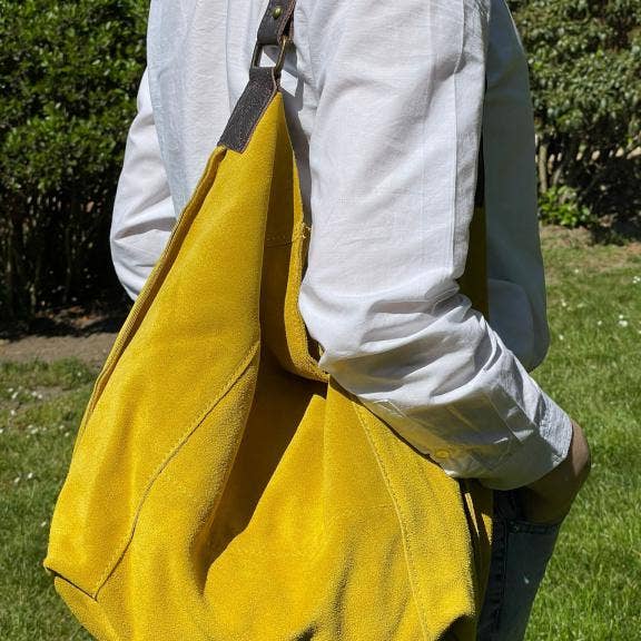 Chenson & Gorett - Wholesale Shoulder Bag - Women's - Large Suede Leather Hobo Bag for Women.