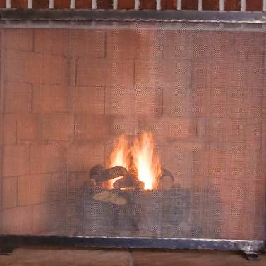 Princeton Forged fireplace screen for wholesale by Ponytracks metal art