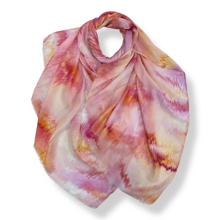 Abstract brush strokes print on medium weight scarf for wholesale by London Scarves