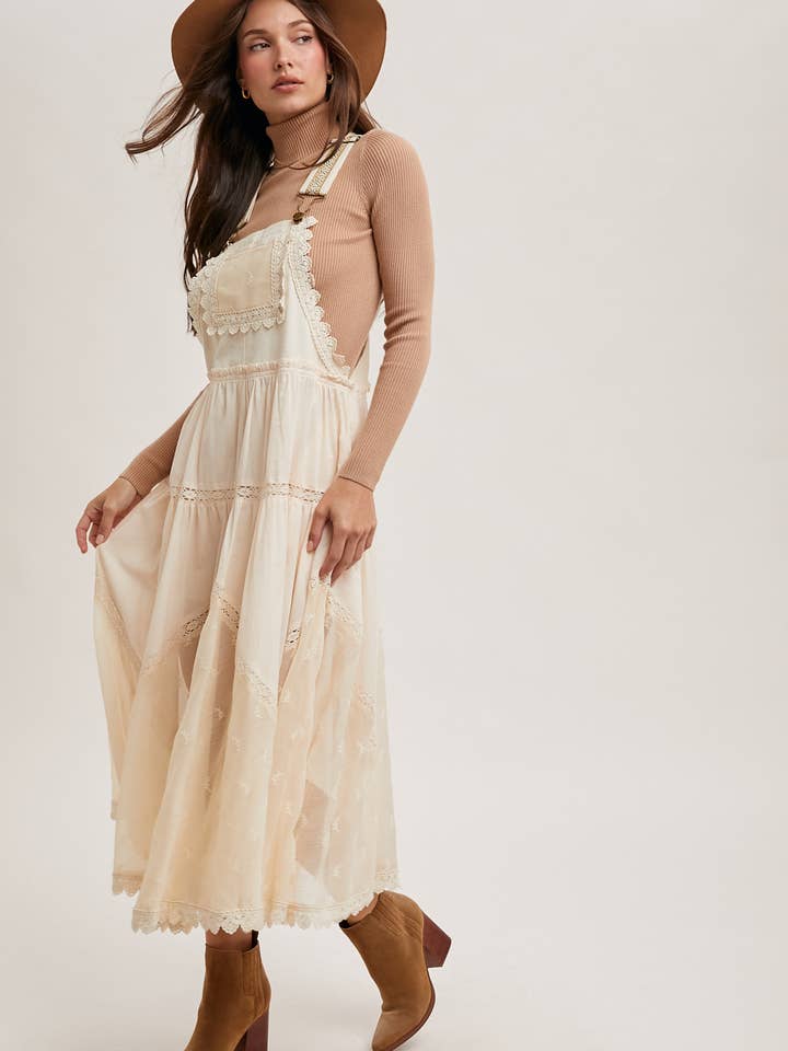 Bluivy - Wholesale Dress – Women's - LACE EMBROIDERED TULLE BIB MAXI DRESS23