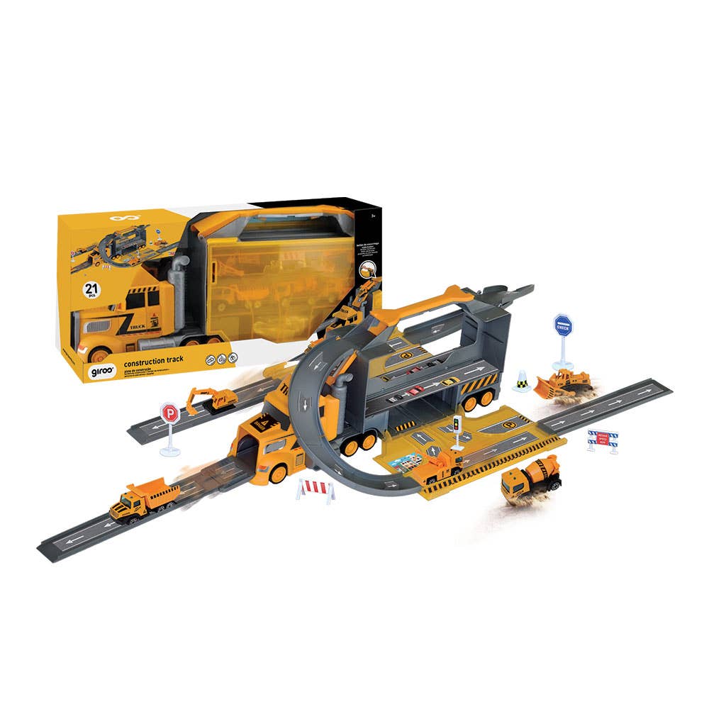 AJ Aguiar - Wholesale Toy Car/Truck - Kids - 2 In 1 Construction Truck And Container With Vehicles And Track1