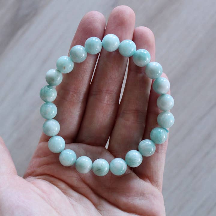 Pebble House - Wholesale Beaded Bracelet - Amazonite Bracelet (8mm HQ) - Crystals & Stones1