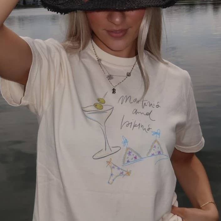 Martinis & Bikinis Premium Tee for wholesale by Sunday Violets