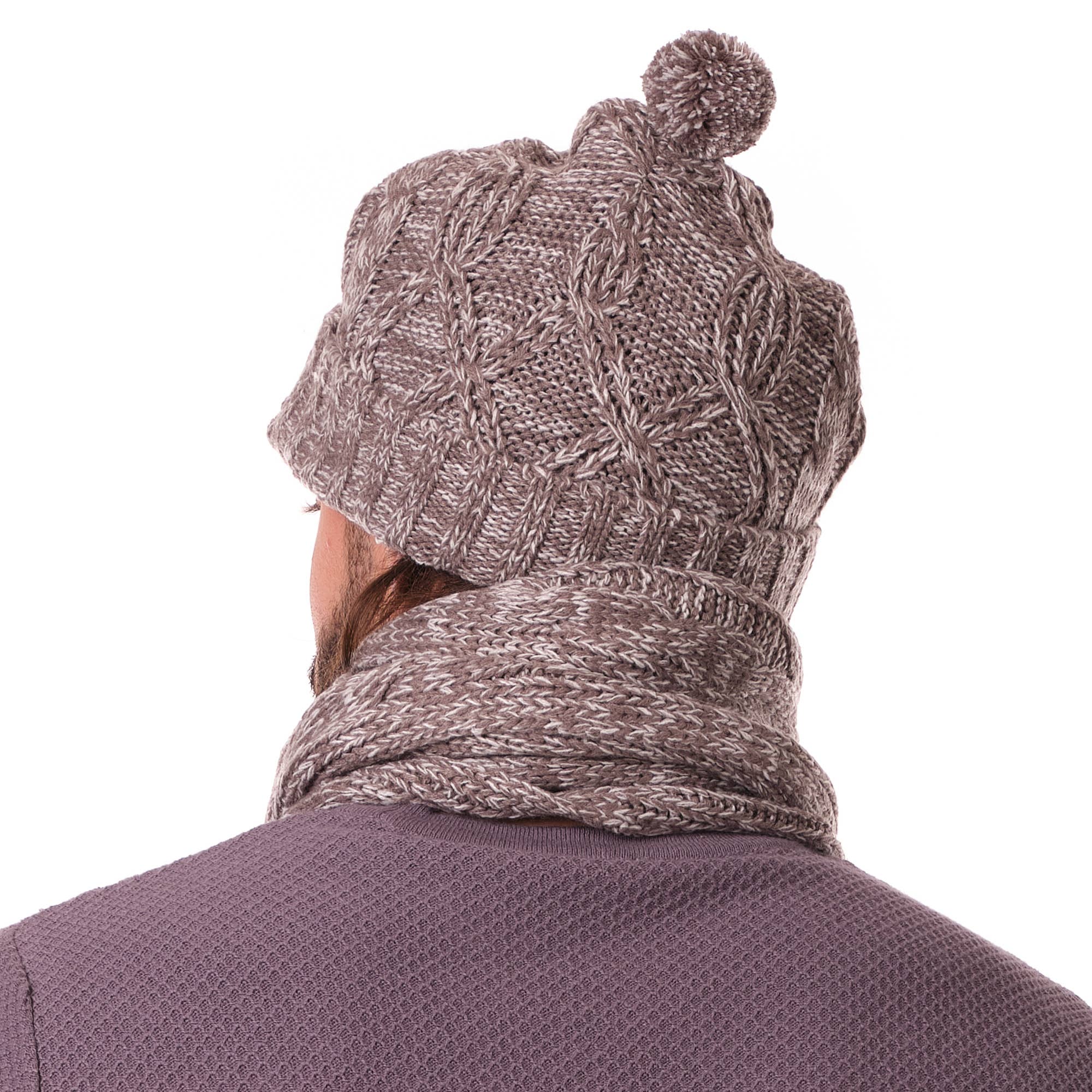 Grey Scarf and Hat Set-Iajirobet-Grey for wholesale on Faire3