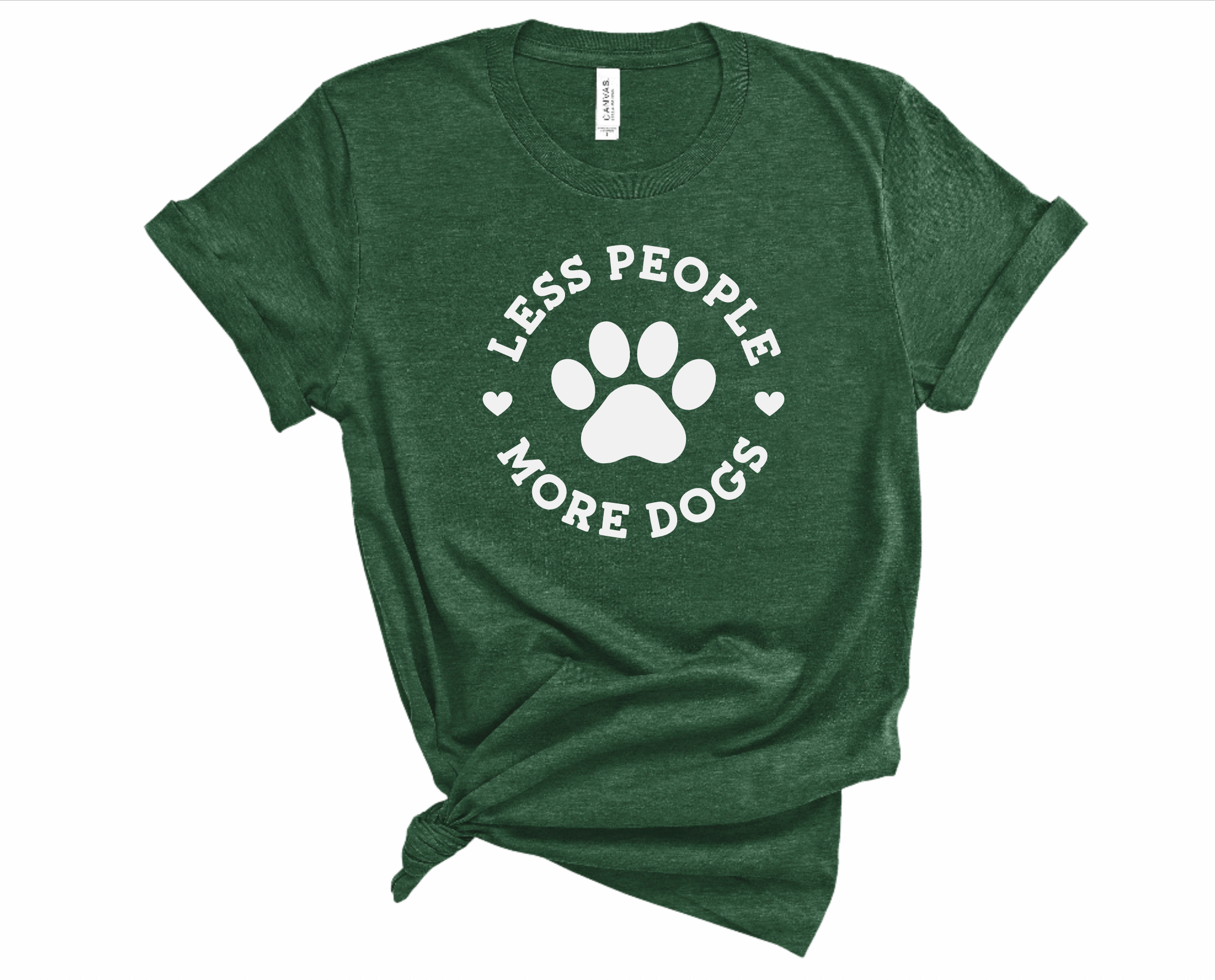 Woofingtons & Company - Wholesale Screen Printed T-Shirt - Women's - Less People, More Dogs Funny Teeshirt - Dog Lovers Gift4