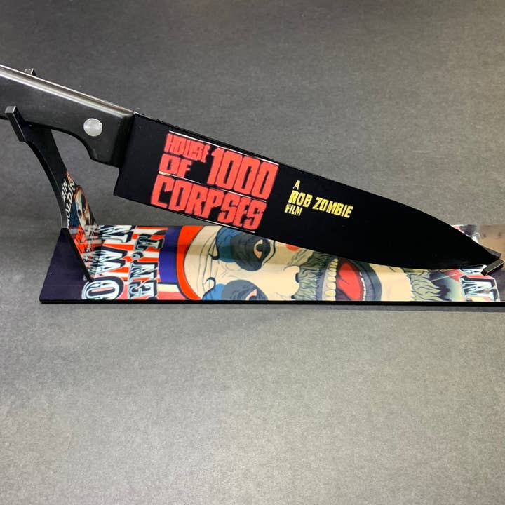 Dead Dave Designs - Wholesale Kitchen/Utility Knife - Captain Spaulding House of 1000 Corpses Kitchen Knife With/Without Sublimated Stand