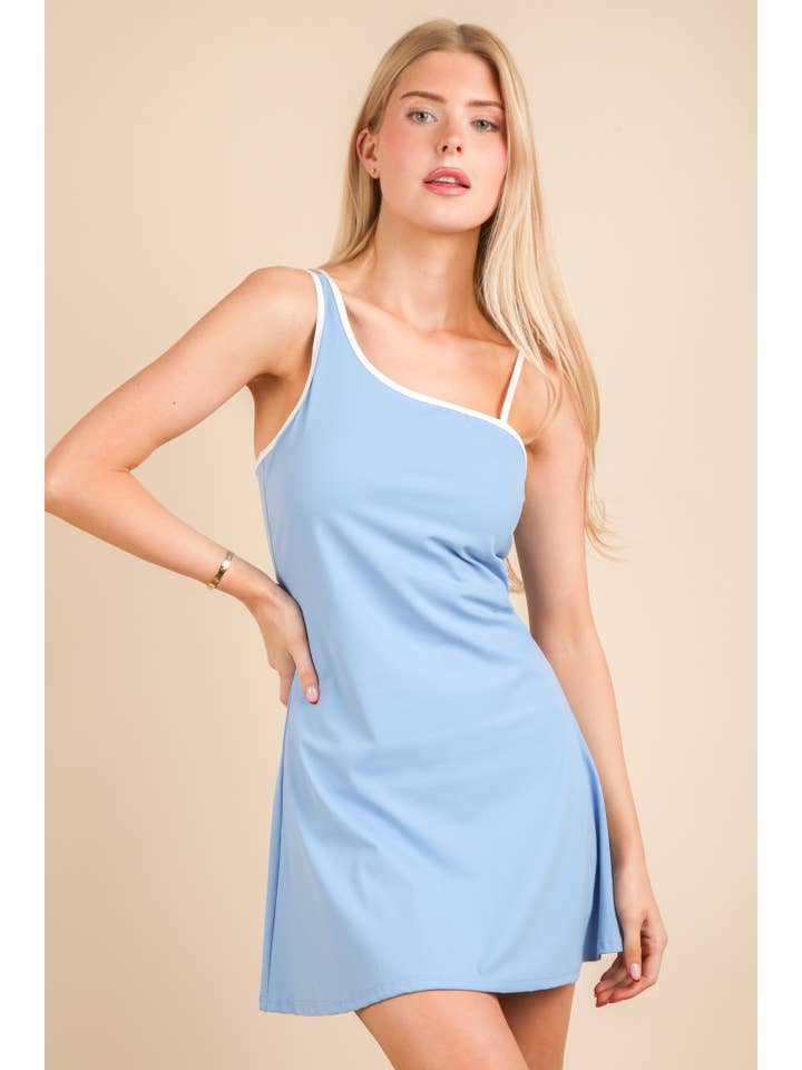 VERY J - Wholesale Athletic Dress - Women's - ND31660-Activewear Mini Dress with Inside Lining22