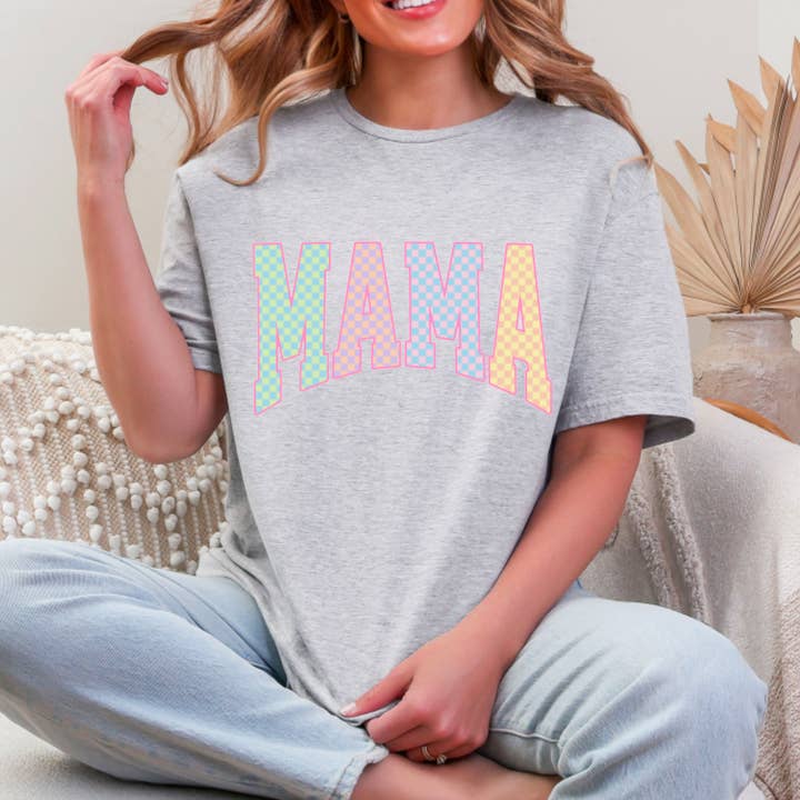 Pastel Mama Graphic Tee for wholesale by Gia Gifts Boutique