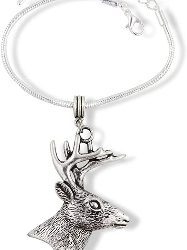 Deer Armbånd Charm Gave til børn Kvinder Mænd Piger Jægere og Drenge Gevir Gaver Stuff Tilbehør Hoved Smykker Decor for engroshandel hos Dave The Bunny
