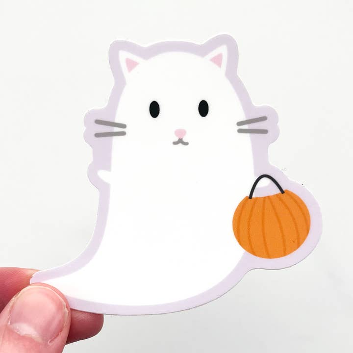 Spöke katt pumpa klistermärke för wholesale av Keegsie Designs