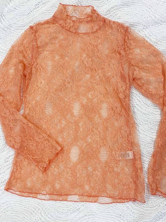 JADE BY JANE - Wholesale Blouse – Women’s - Floral Print Lace Long Sleeve Top KRT17392