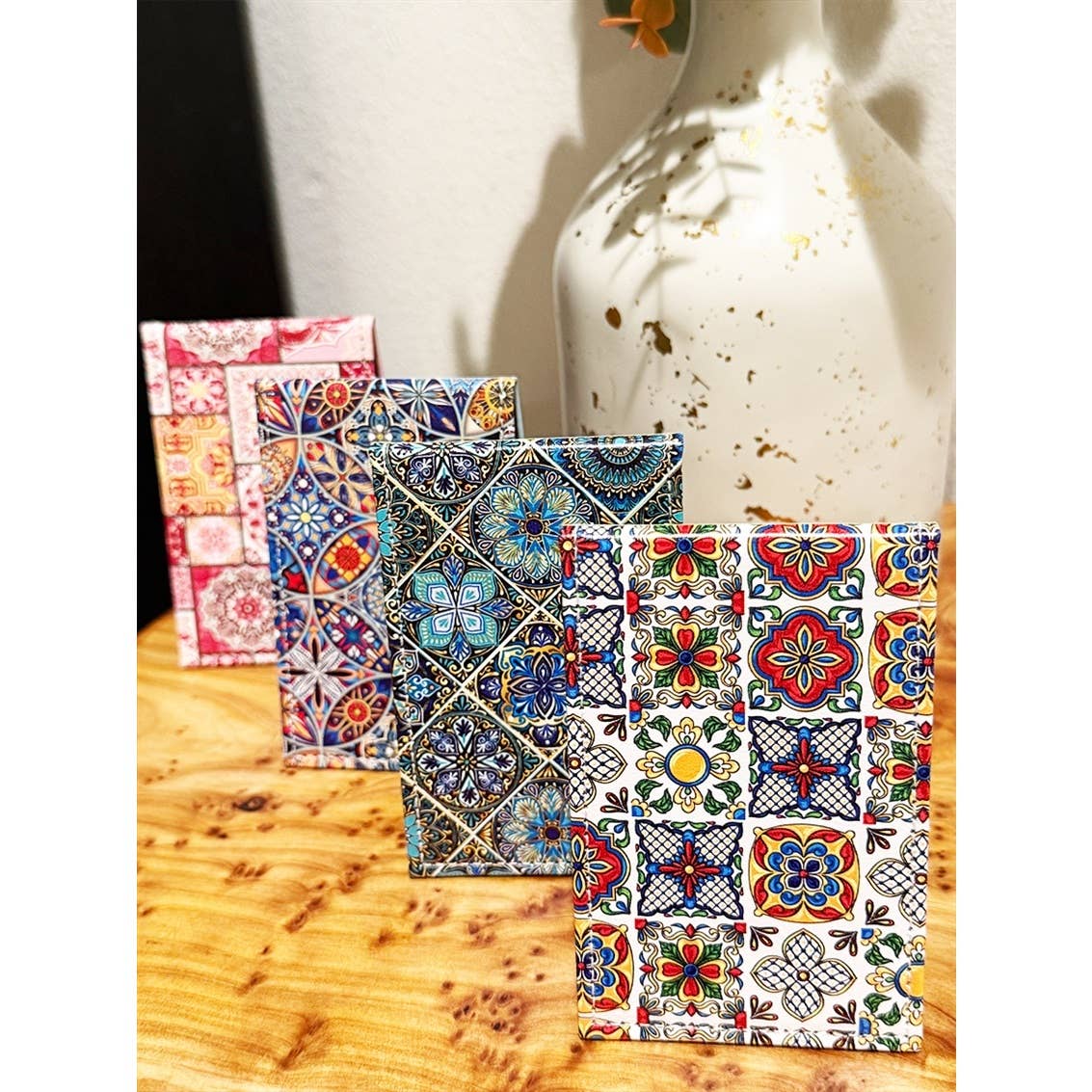 MIX COLOR Mandala Print Circle Cosmetic Mirror for wholesale on Faire6