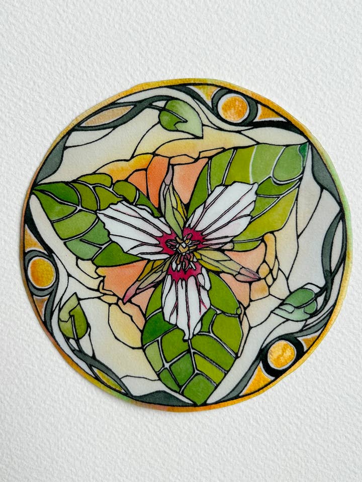 Sticker - Trillium for wholesale by Mattie Rose Art