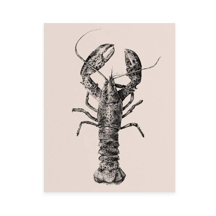 Lámina artística de Lauren Thorley, diseño de langosta, tamaño A4 para venta al por mayor de Parkwood Springs