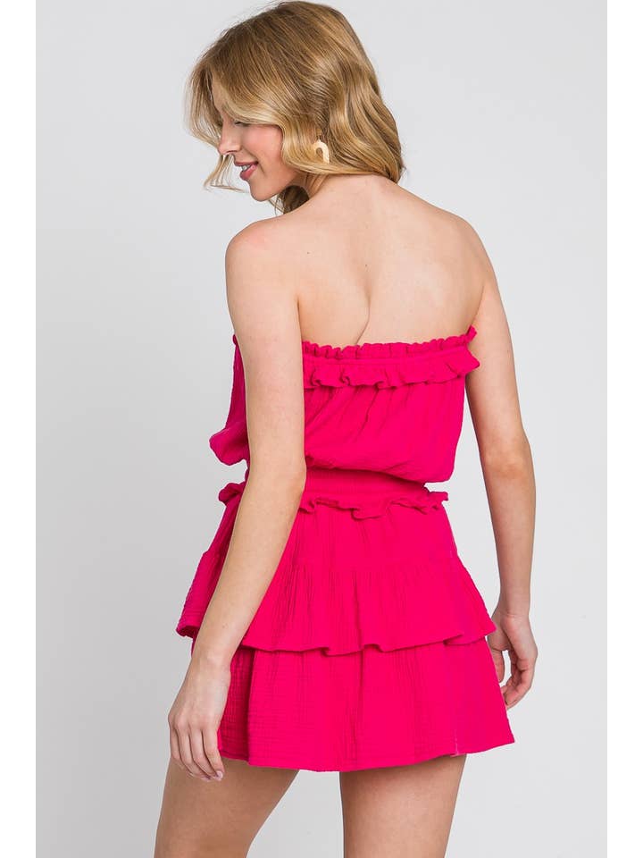 Sewn and Seen - Venta al por mayor Peto - Mujer - MAMELUCO CON VOLANTES DE GASA DE ALGODÓN LAVADO10