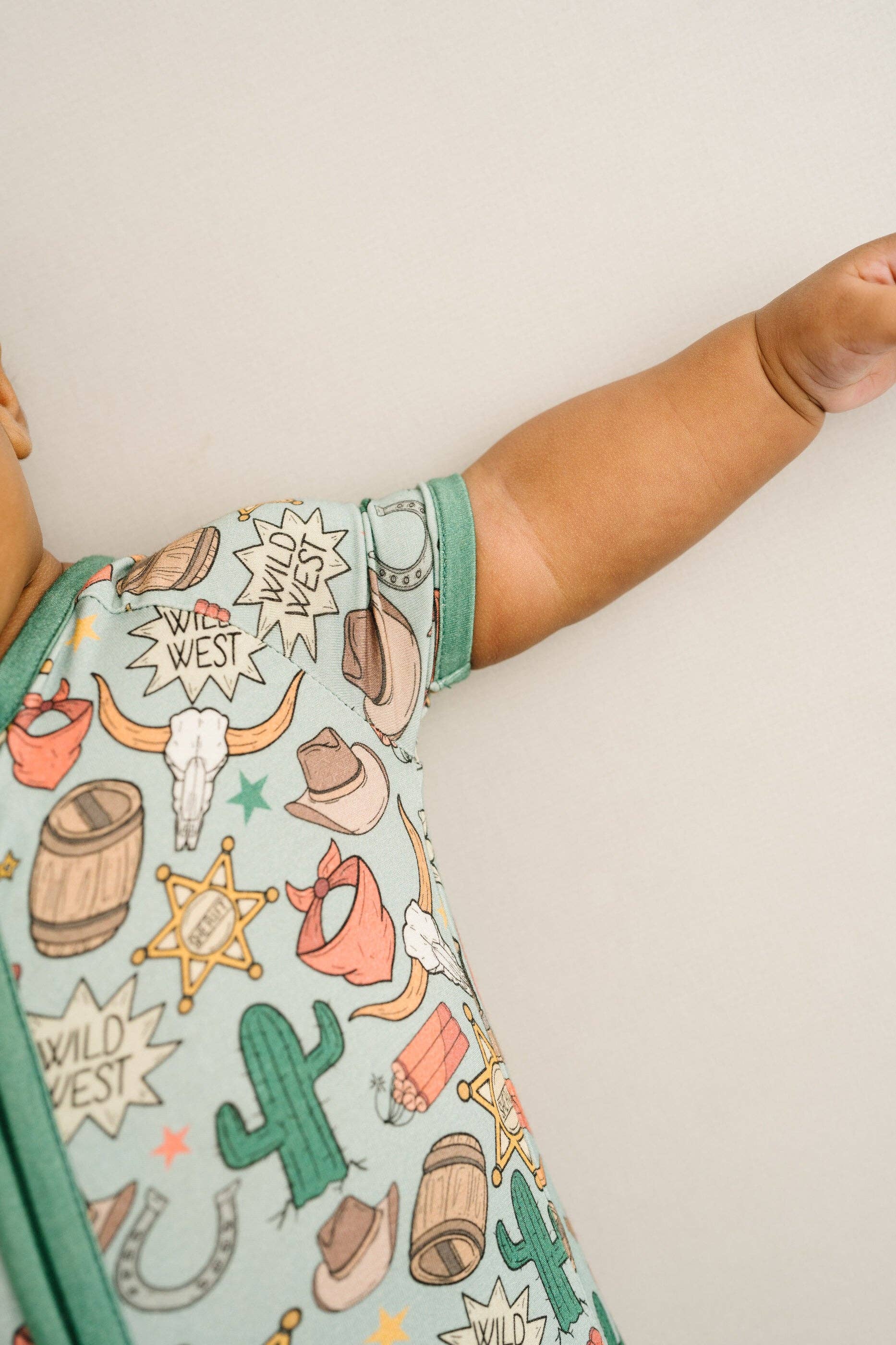 Little One Shop - Wholesale Jumpsuit - Baby - Western Bamboo Short Romper3