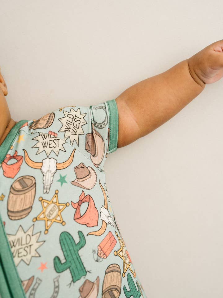 Little One Shop - Wholesale Jumpsuit - Baby - Western Bamboo Short Romper3