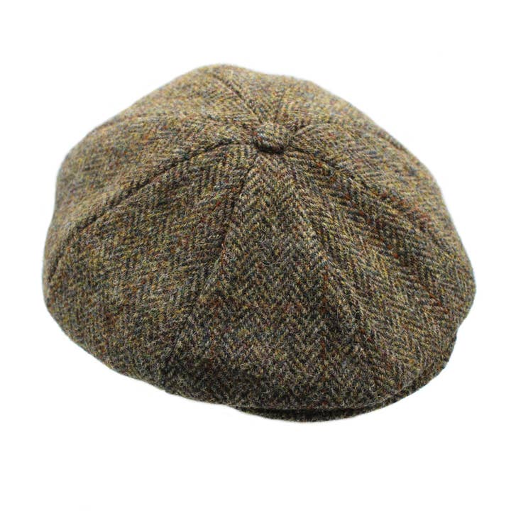 Heather Hats & Accessories - Wholesale Newsboy/Schoolboy Hat - Unisex - ZH015 Arran Harris Tweed 8 Piece Cap
