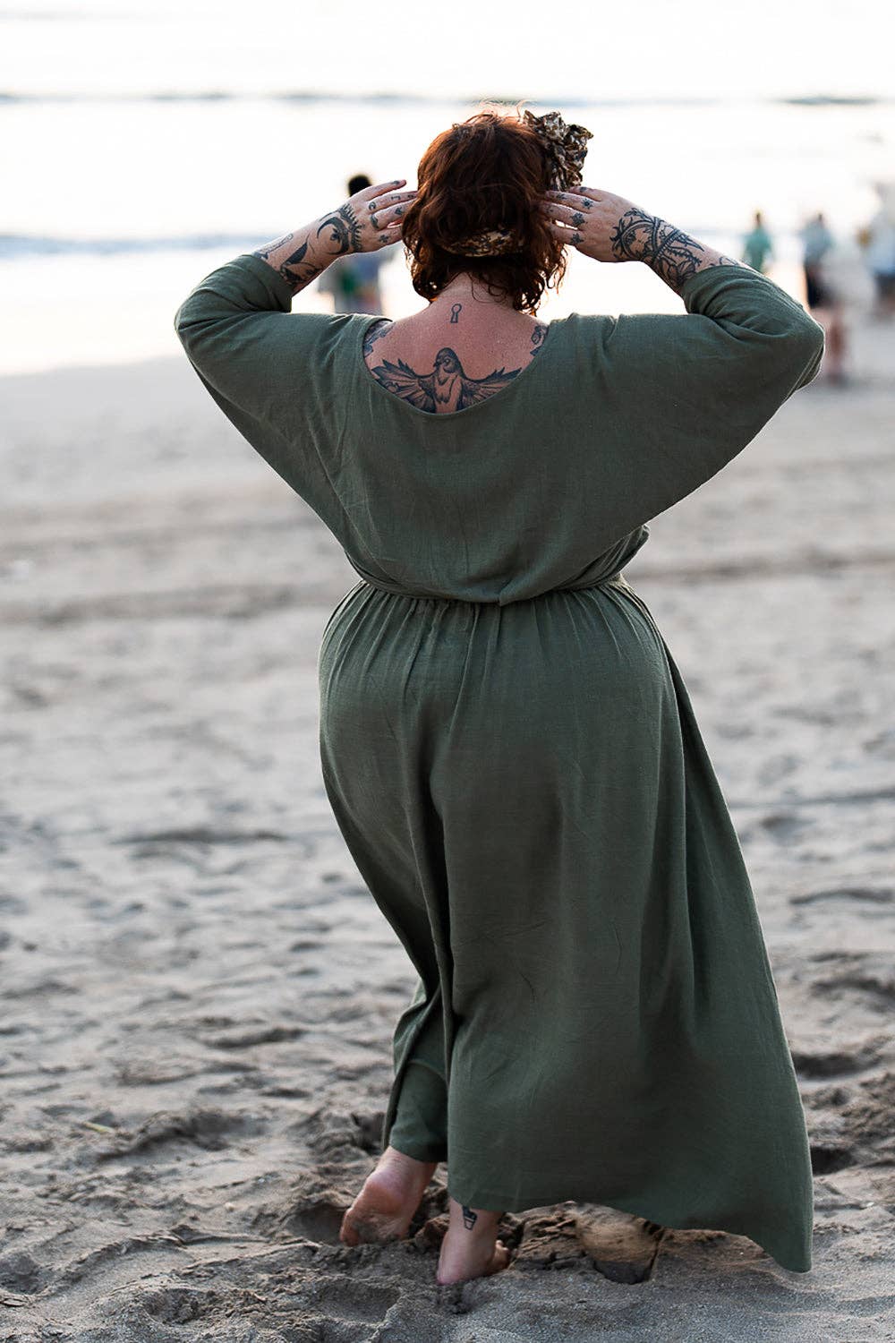 Jinx the label - Wholesale Blouse - Women's - Semoa Oversized Crop Top - Sage2