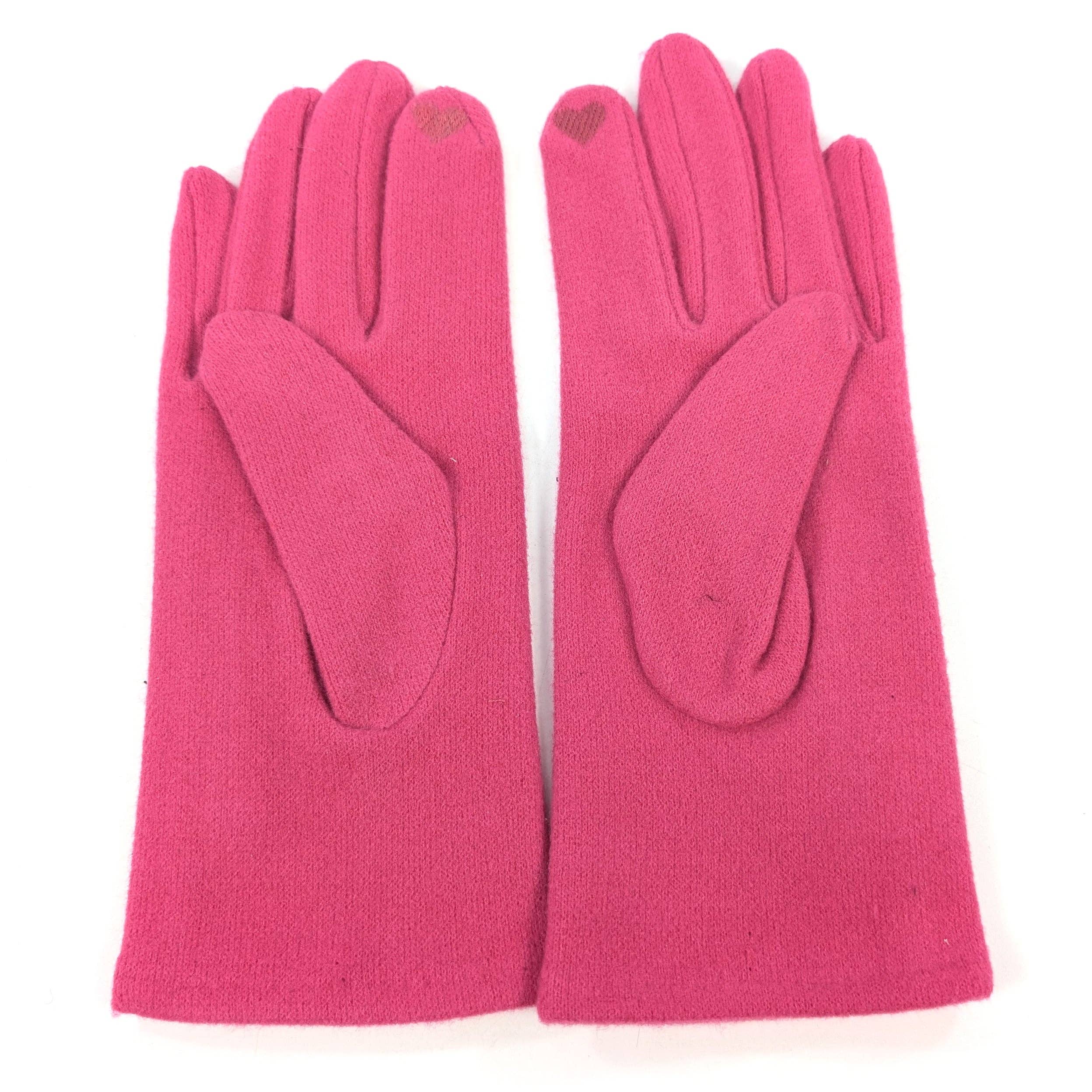 Black Ginger – wholesale Gloves – Women's – Buttoned Gloves - Pink1