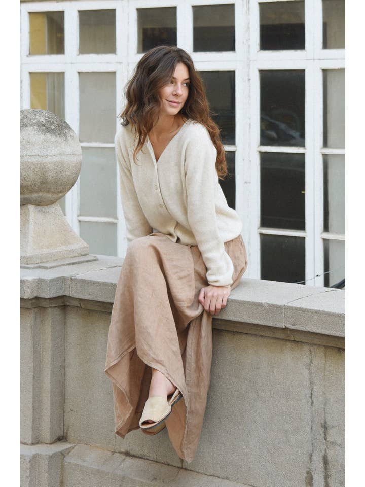 Beachwood - Wholesale Cardigan - Women's - The Cashmere Bianca Top // Moon