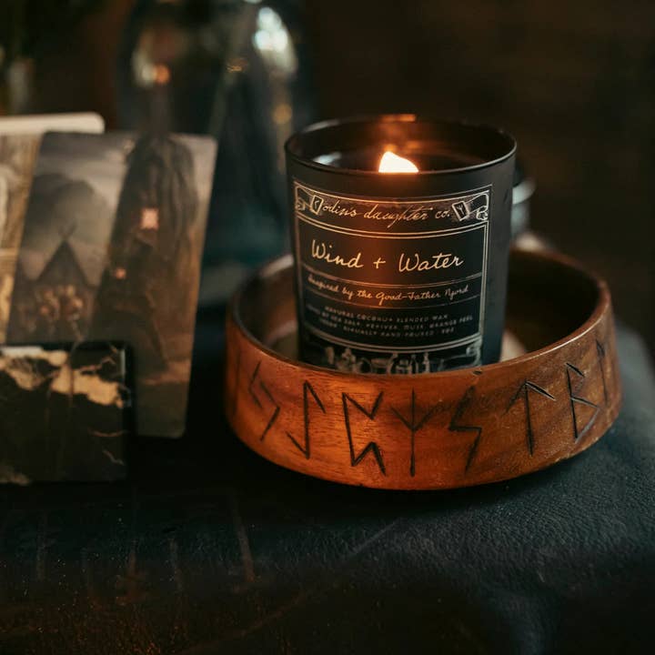 Wind + Water | Ritual Candle, Njord, Norse Mythology for wholesale by Odin’s Daughter Co.